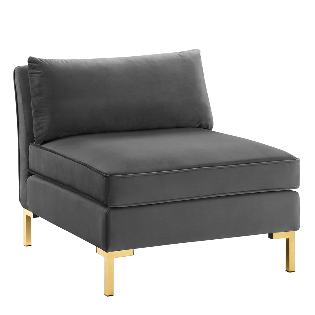 8-Piece Performance Velvet Sectional Sofa in Gray I562