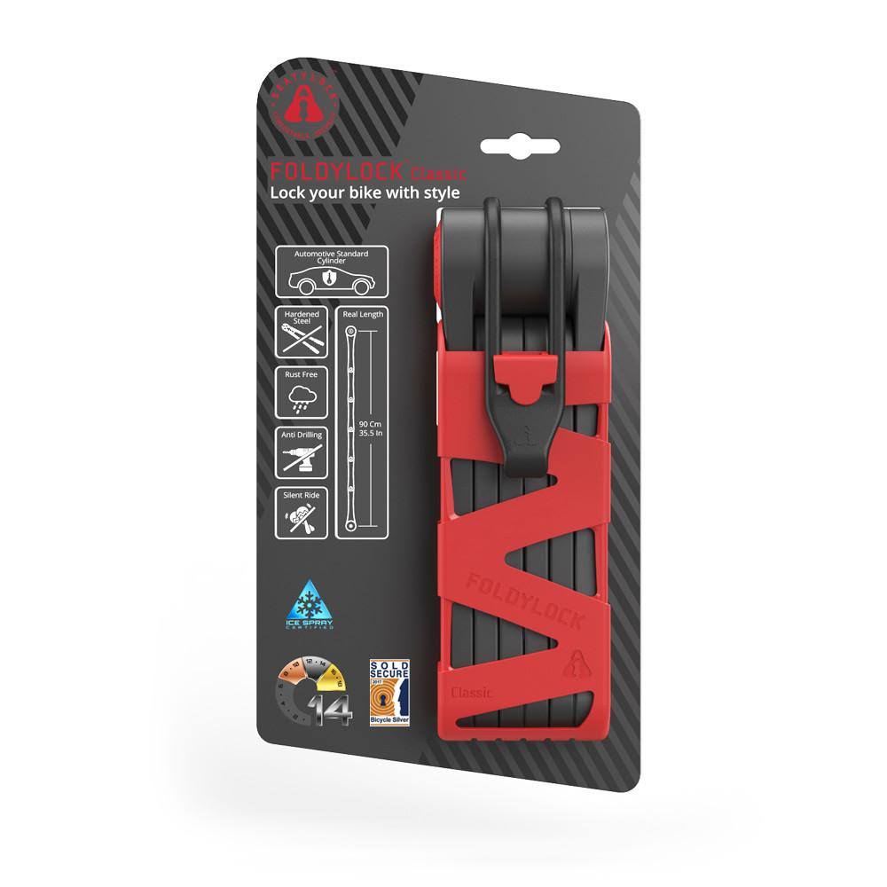 Heavy Duty Bicycle Lock with Carrying Case, 35 inch Red B3825