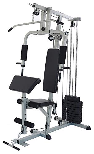Home Gym System Workout Station with 380LB of Resistance, 125LB - 145LB Weight Stack L410