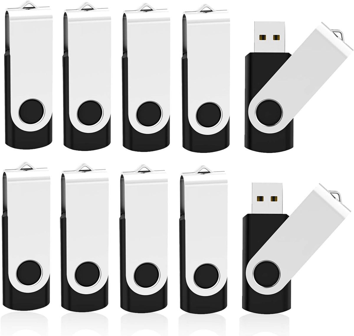 Black Pack of 2 Swivel USB Flash Drives Z433