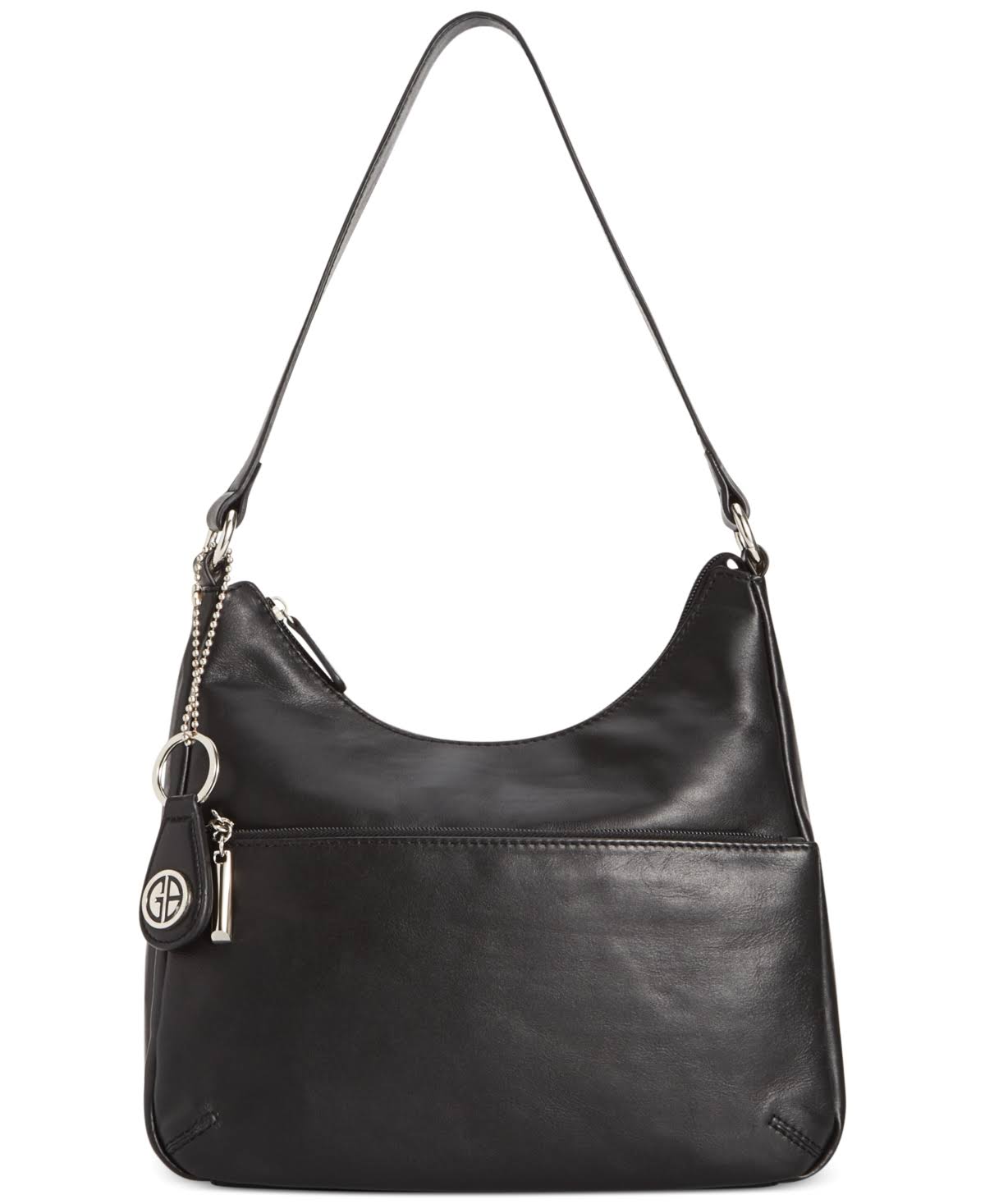 Black Nappa Leather Hobo Bag Q17876