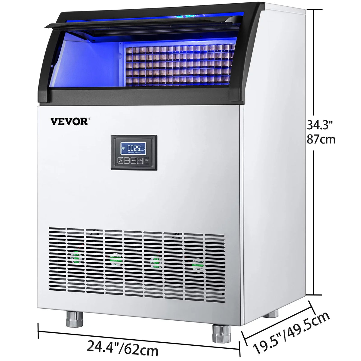 Commercial Ice Maker 120 lbs/24h Stainless Steel M745741