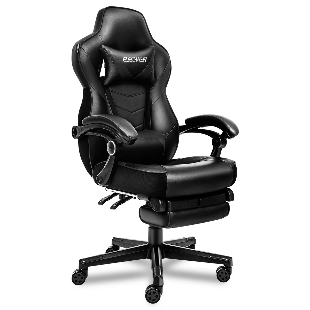 Gray Gaming Chair with Footrest P254068