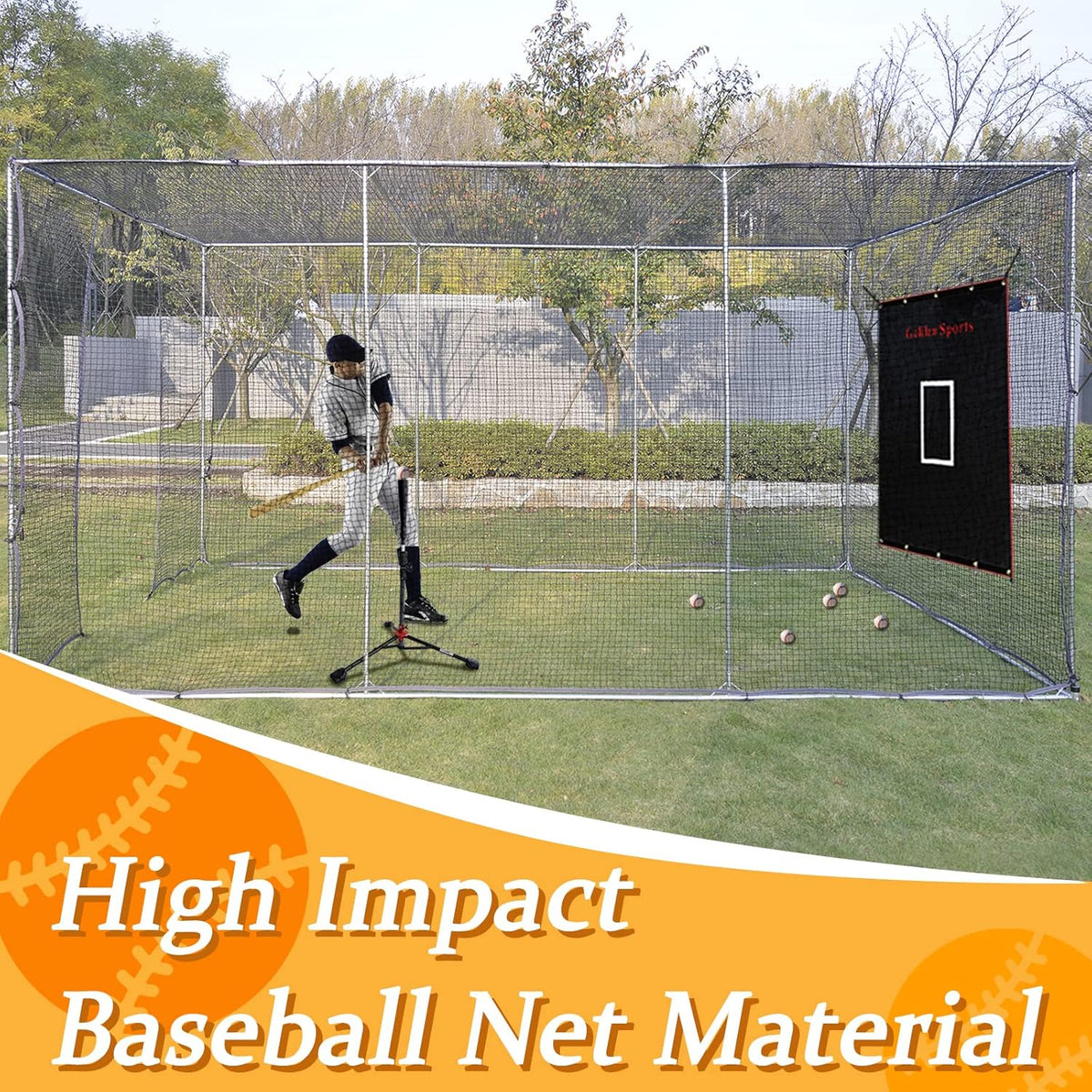 16X10X8FT Batting Cage with Wheels H479496