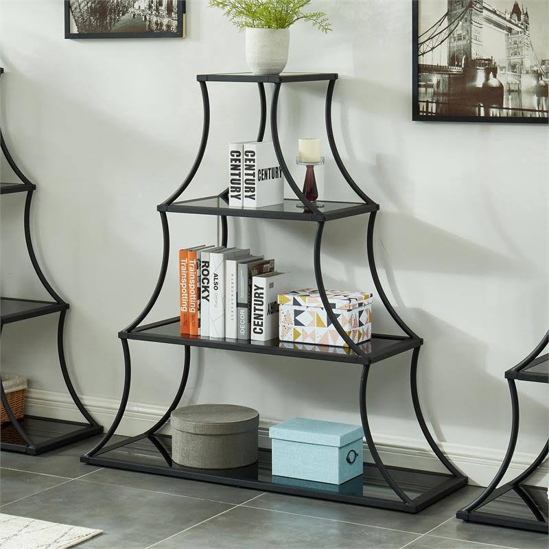 Industrial Metal 4-Shelf Bookcase L33900