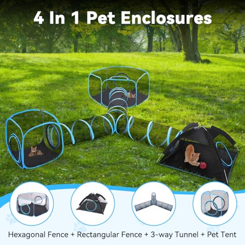 Portable Mesh Cat Enclosure with Carry Bag Y866
