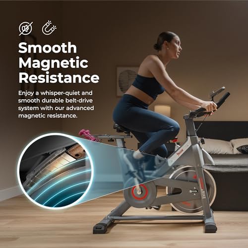 Indoor Cycling Exercise Bike with Adjustable Cushion Seat & Multi-Grip Handlebar J11158