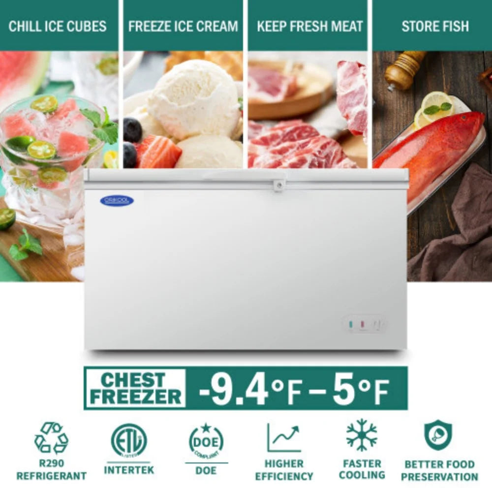 16.4 Cu.ft Solid Top Chest Freezer with Lockable Lid H651773
