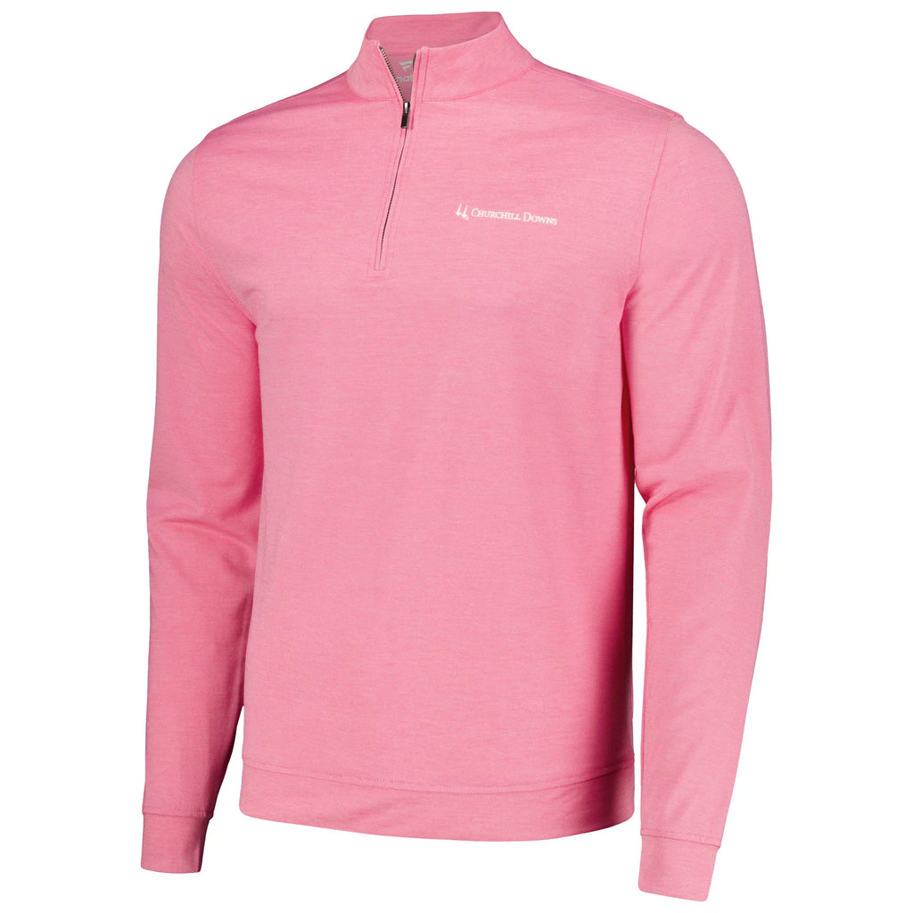 Men's Pink Tri-Blend Half-Zip Top Q95859