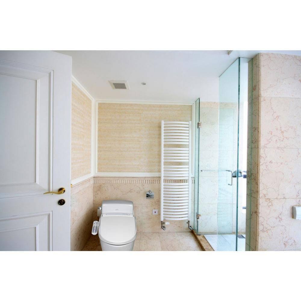White Elongated Slow-Close Heated Bidet Toilet Seat A74205