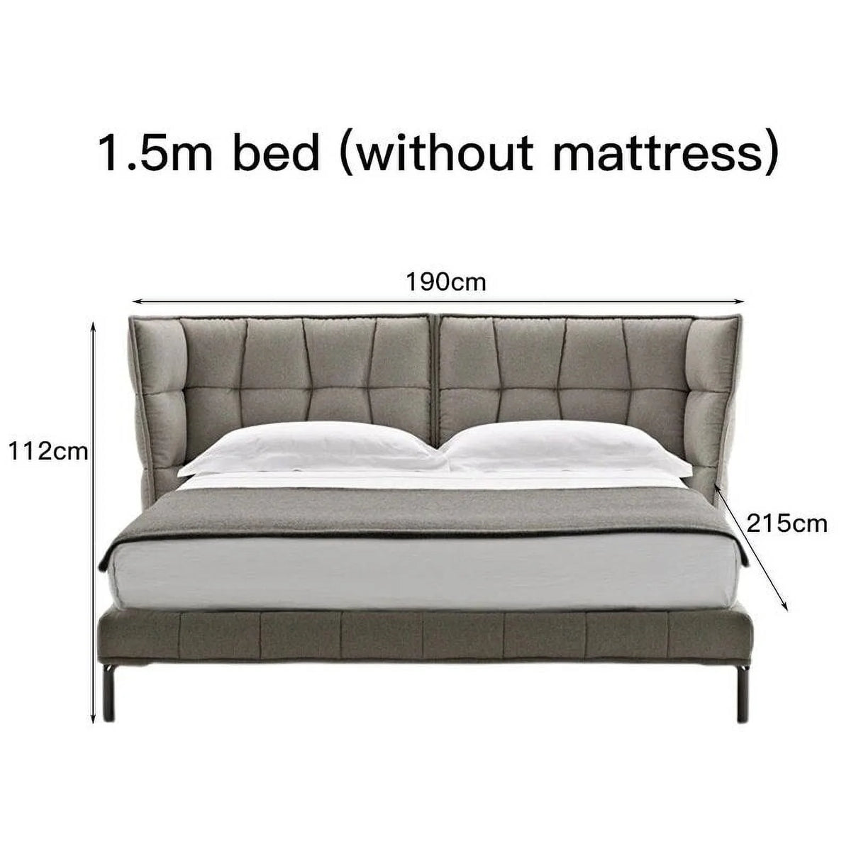 Leather Italian Double Bed E1796
