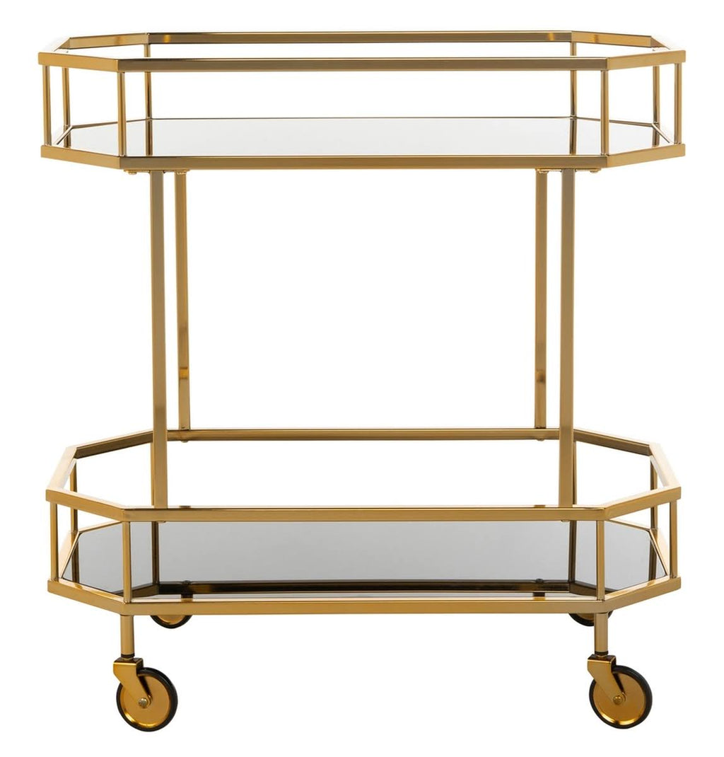 Brass 2 Tier Octagon Bar Cart R26559