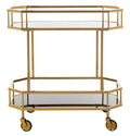 Brass 2 Tier Octagon Bar Cart R26559