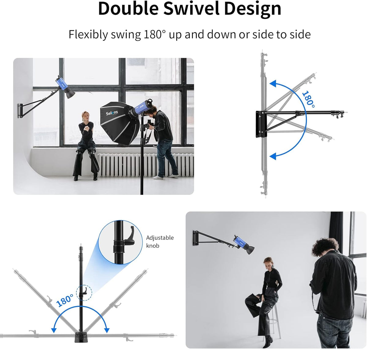 Black 5.9 Feet Camera Wall Mount J346823