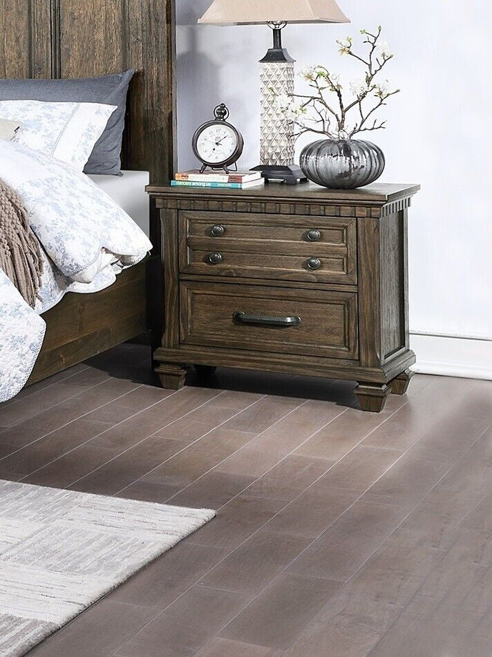 6pc Bedroom Furniture Set California King Size Bed Dresser Mirror Nightstands Chest Wooden Storage C76500