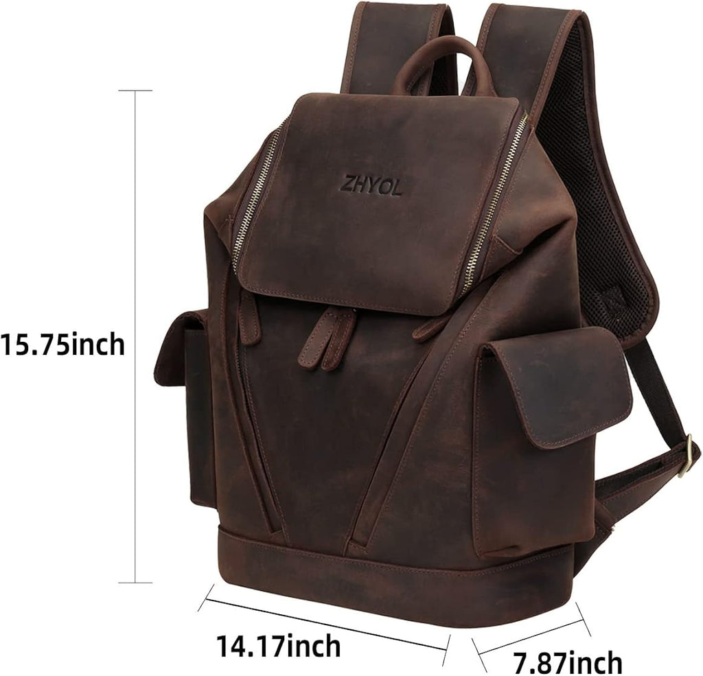 Genuine Leather Laptop Backpack G48577