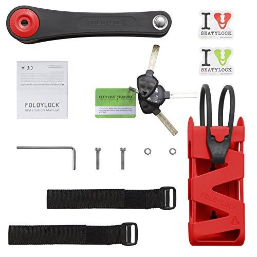 Heavy Duty Bicycle Lock with Carrying Case, 35 inch Red B3825