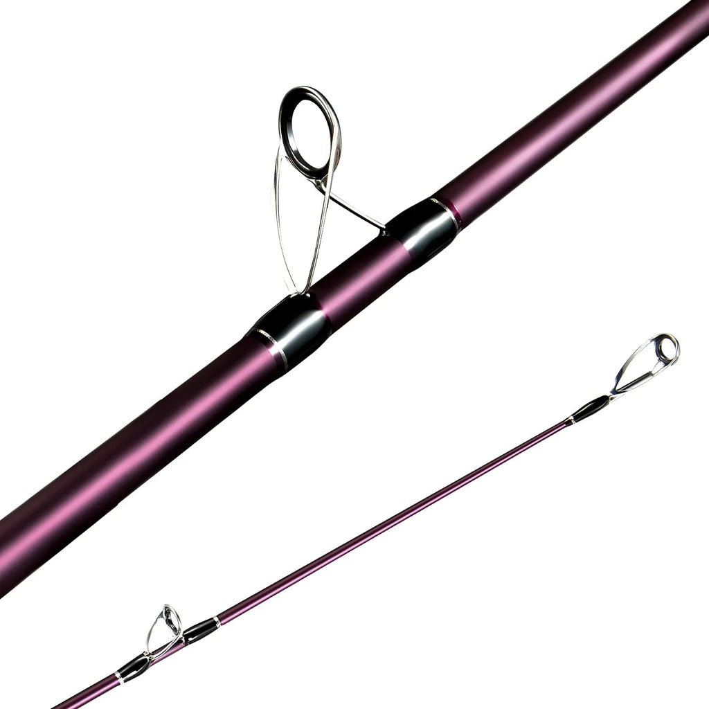 Carbon Fiber Travel Surf Spinning Fishing Rod 2pc O26055