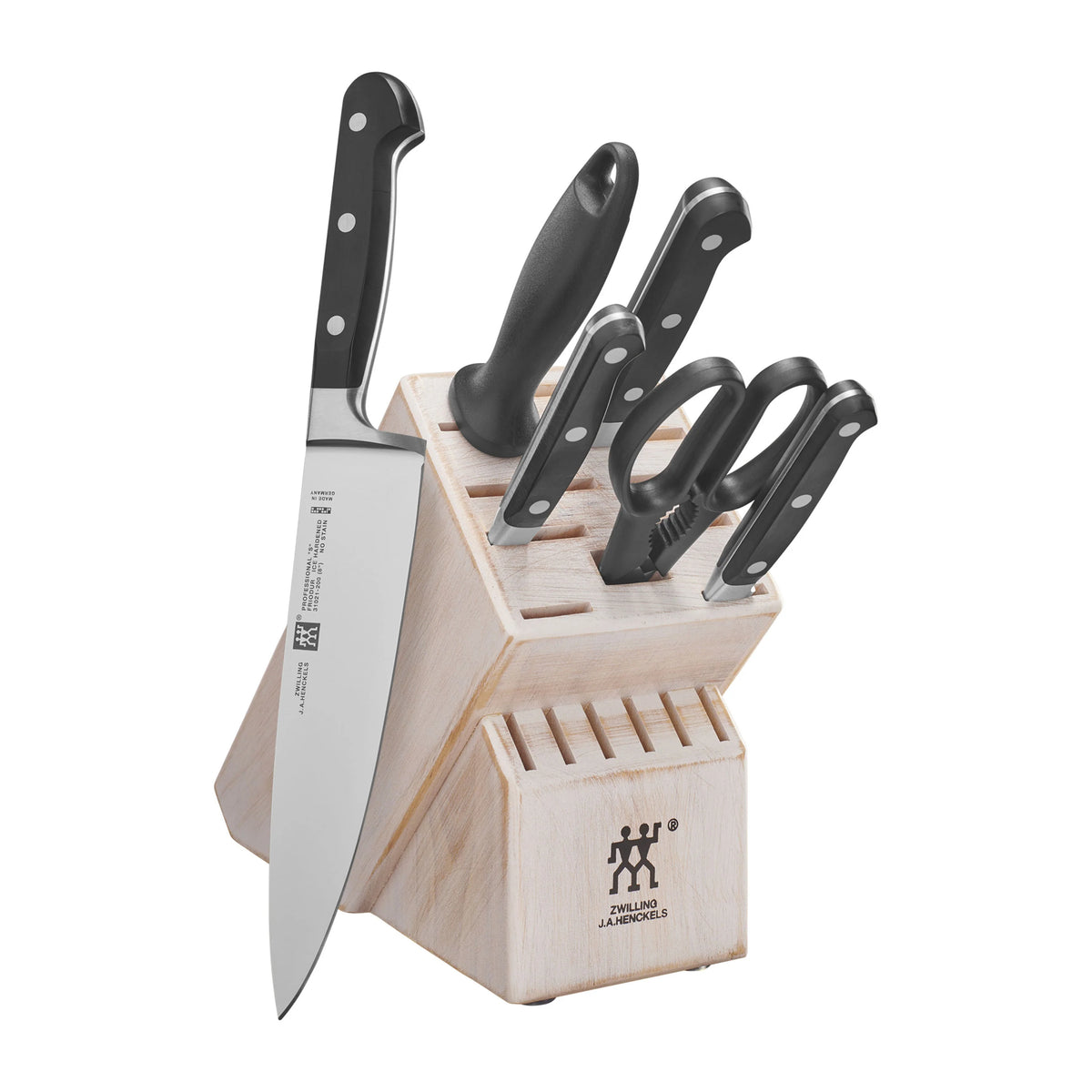 7 Pc Knife Set with Rubberwood Block C46491