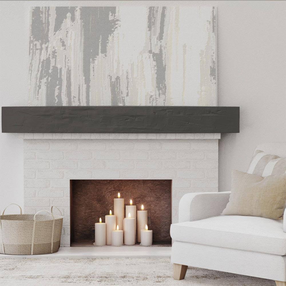 Hand Hewn Faux Wood Fireplace Mantel M602179