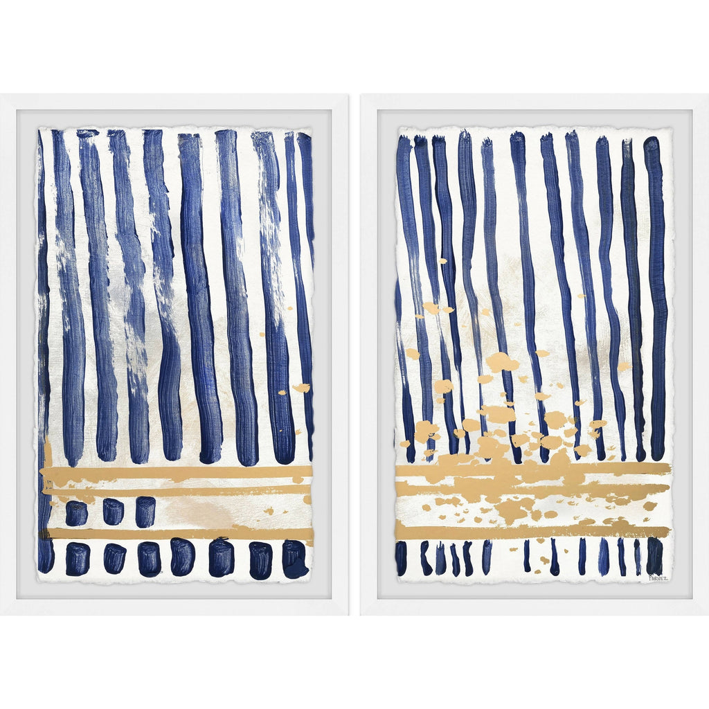 Blue Verticals Diptych, 18 inch x 24 inch Y2350