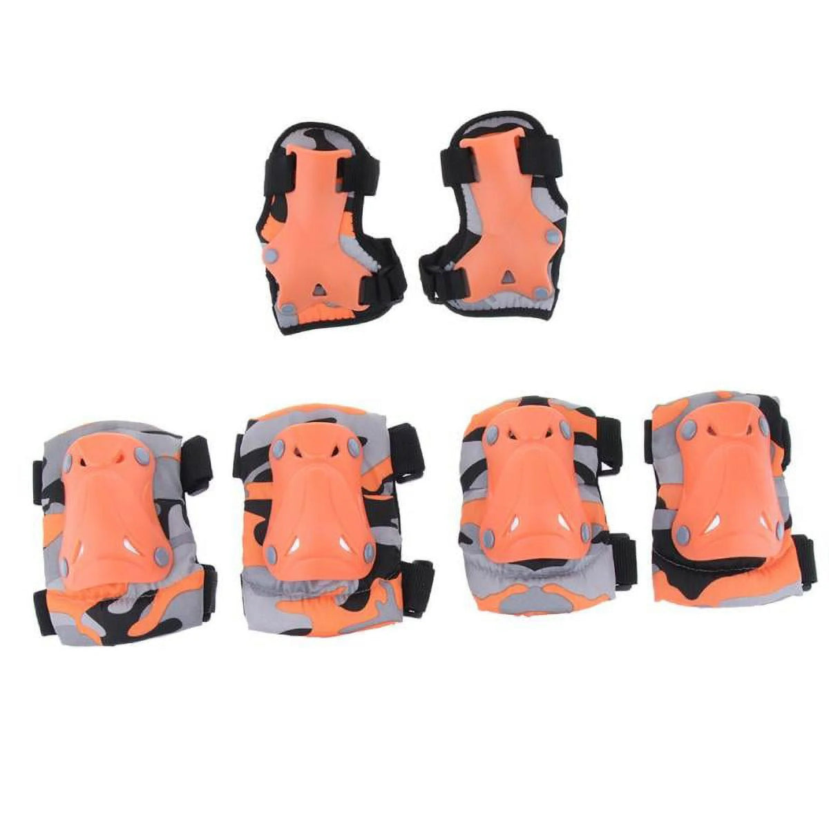 Orange Knee Elbow Hand Pads Set U721