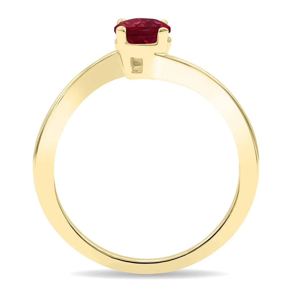 10K Yellow Gold Ruby Ring Y440