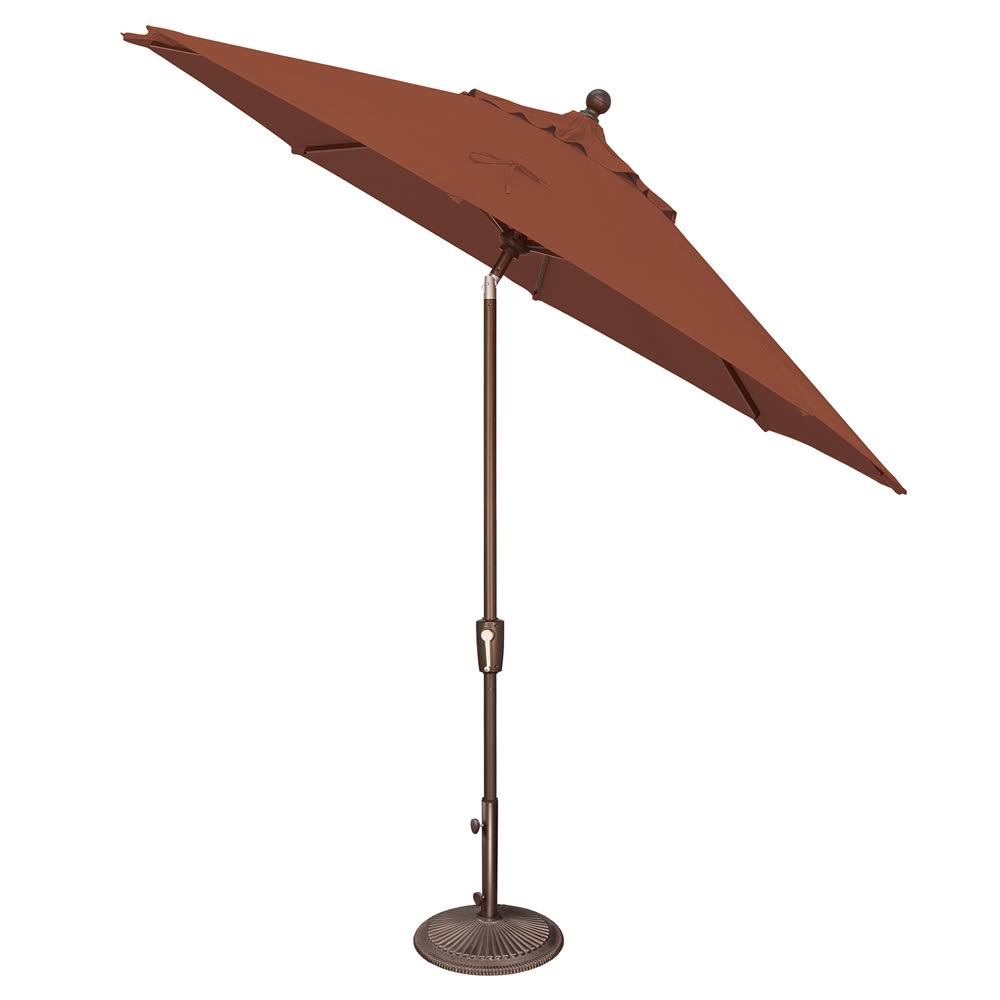 Bronze 9 ft. Octagon Sunbrella Push Button Tilt Umbrella I8087