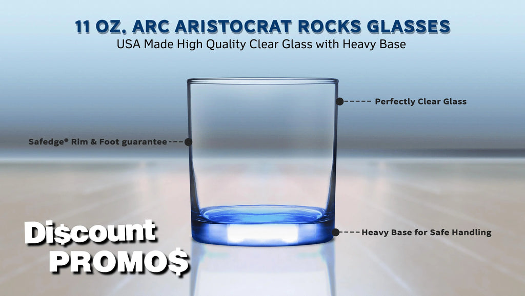 Blue 10 Pack Rocks Glasses T889