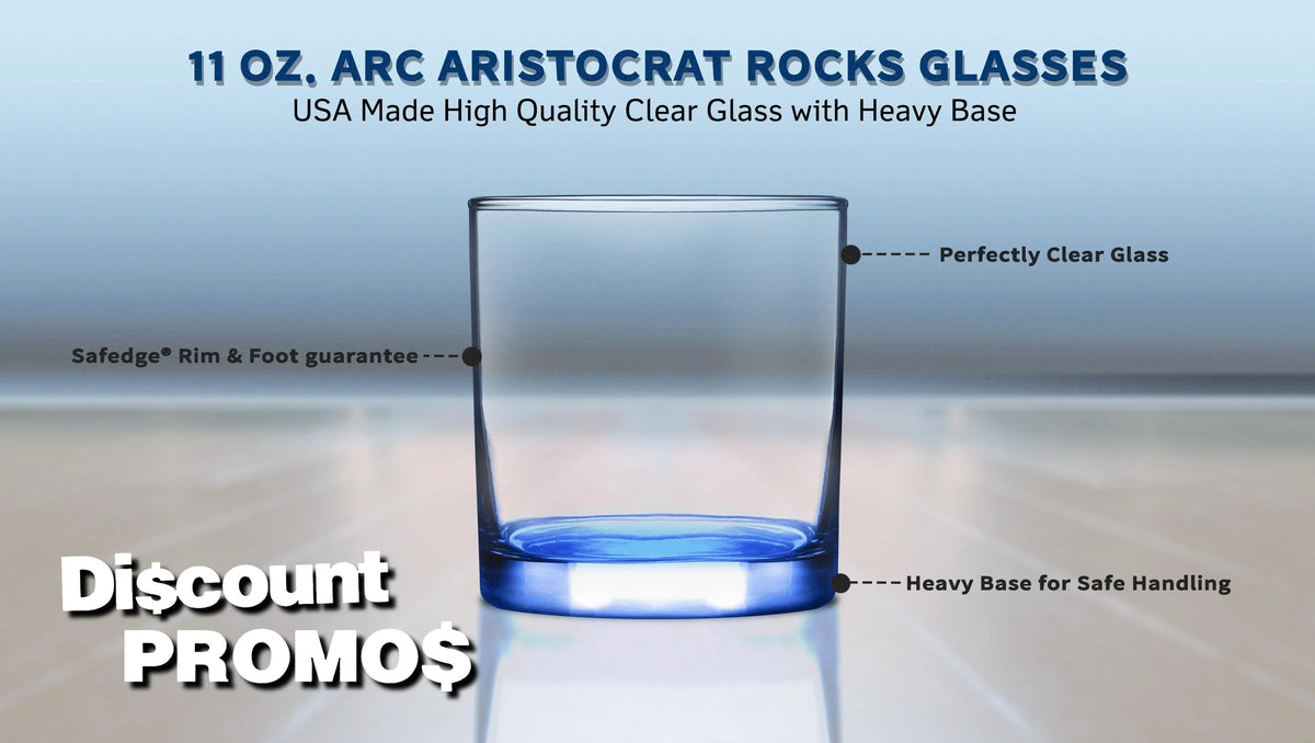Blue 10 Pack Rocks Glasses T889