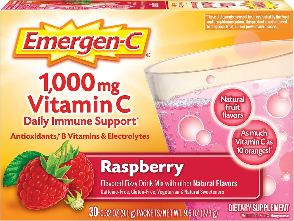 Vitamin C Energy Booster Raspberry 1000 mg 30 Packet S71682