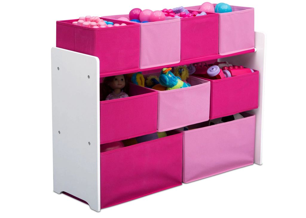 Grey Multi-Bin Toy Organizer with Storage Bins Q7020