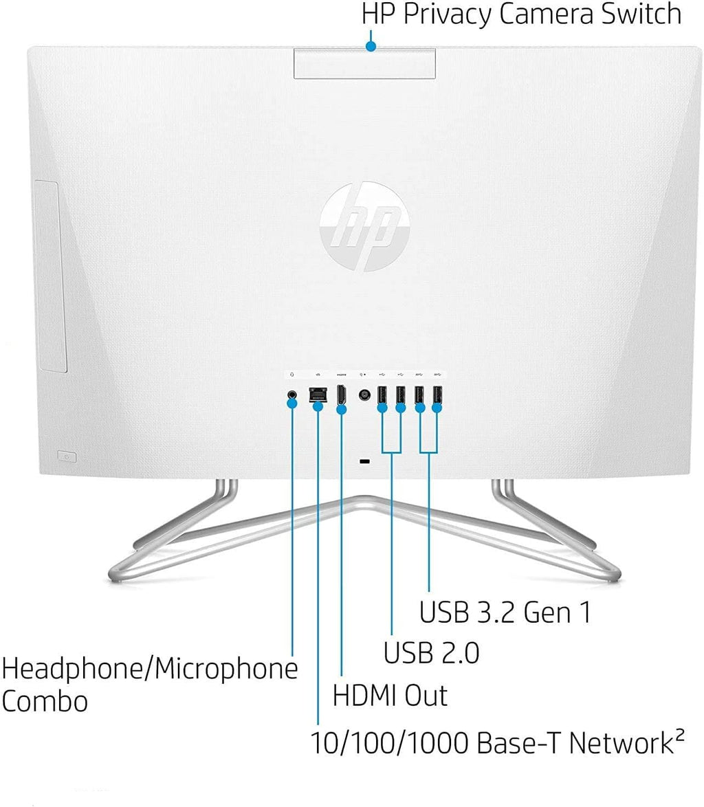 White 21.5" FHD All-in-One Desktop, Intel Celeron J4025, 4GB RAM, 128GB SSD Y245
