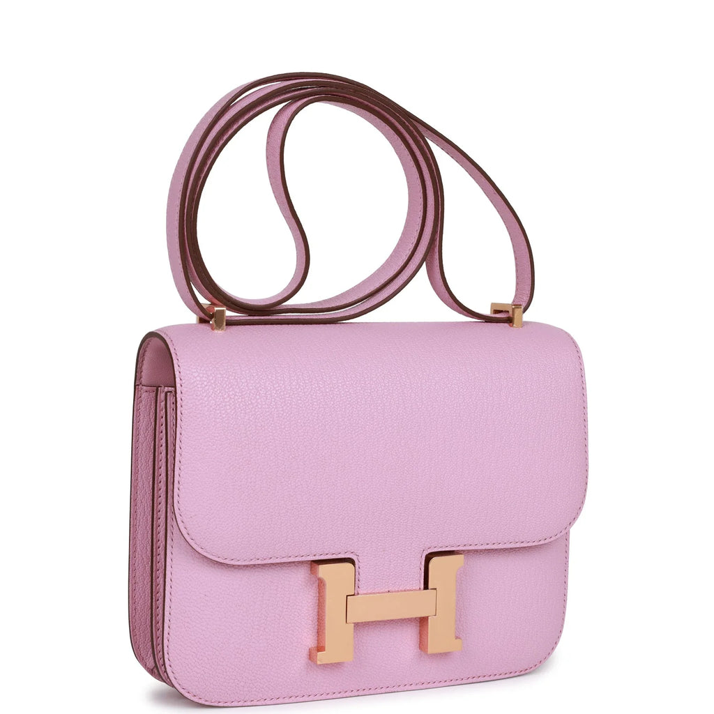 Mauve Sylvestre Chevre Rose Gold Hardware Bag T1315
