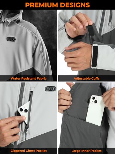 Men's Dual Control Heated Jacket with 5 Heat Zones A44473