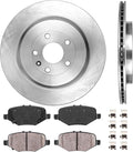 Premium Rear Brake Rotors + Ceramic Pads + Clips Q10208
