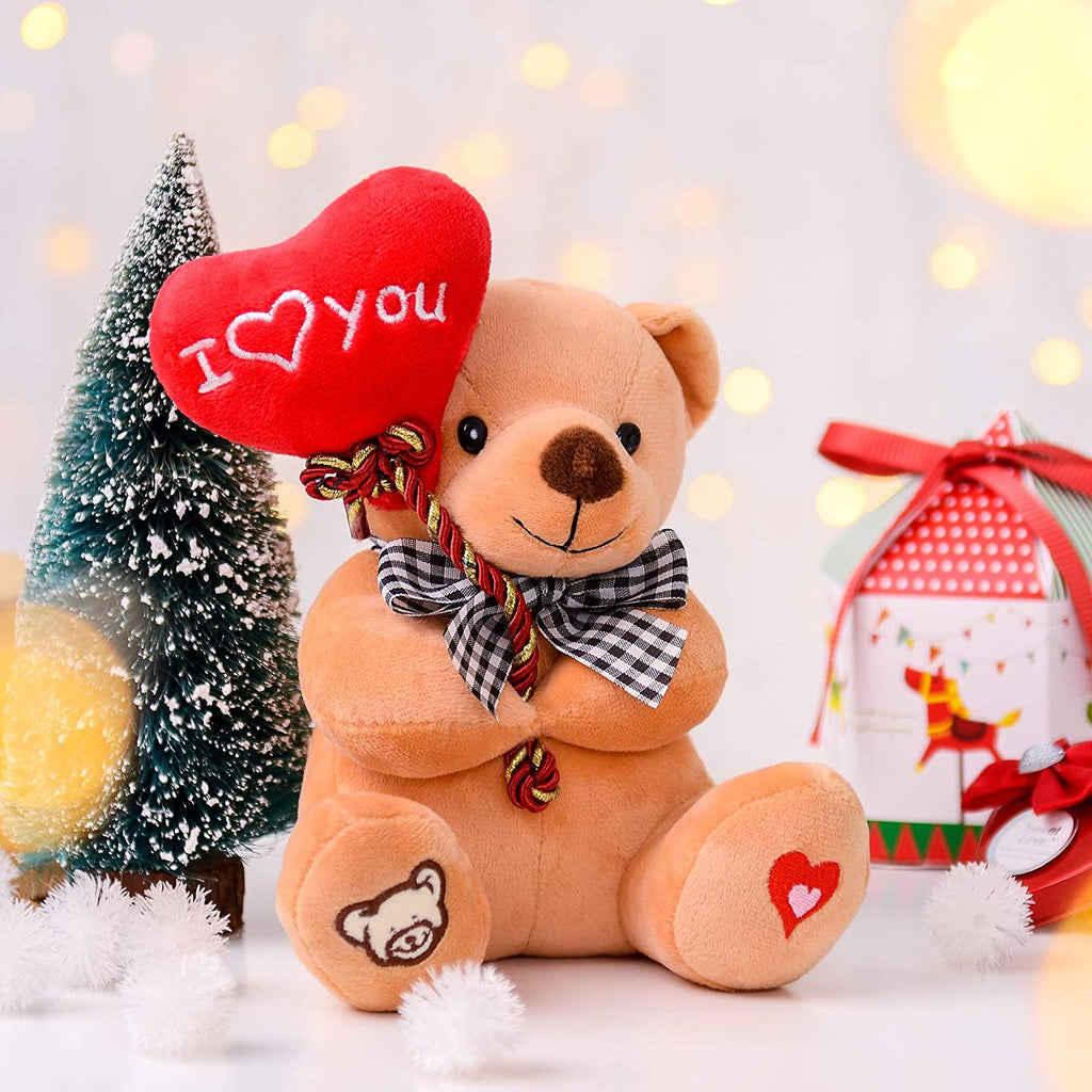 Brown 18cm Plush Teddy Bear with Heart Y824531