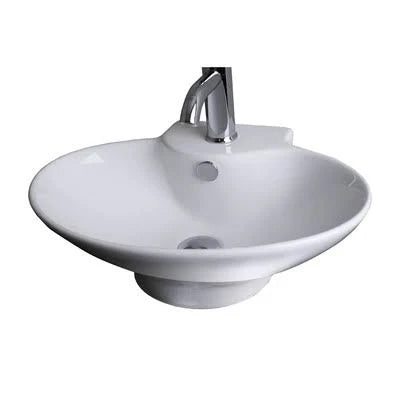 Wall Mounted Bathroom Sink with Overflow F55768