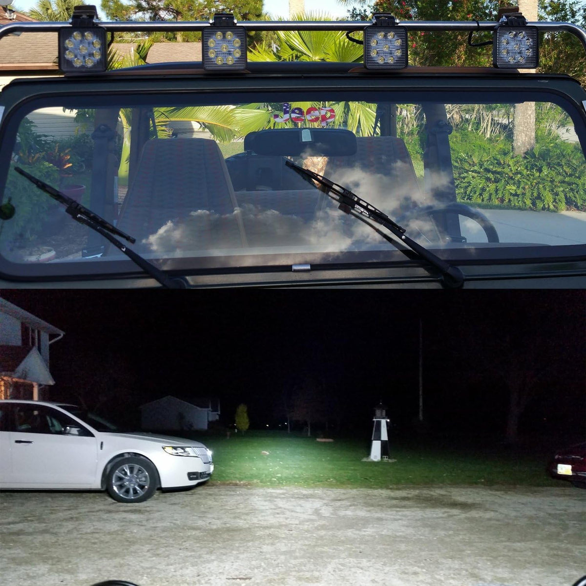 10 Pcs 4 inch 27W Flood LED Work Light Bar X59968