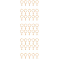 40 pcs Unfinished Wood Handheld Mirror Craft Mirror E86406
