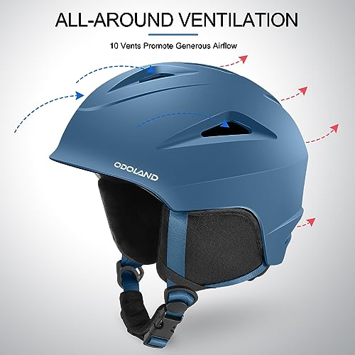 Durable PC Shell & EPS Foam Snowboard Helmet with Ski Goggles C192