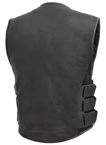 Men's Motorcycle Biker Riding Leather Vest K85797