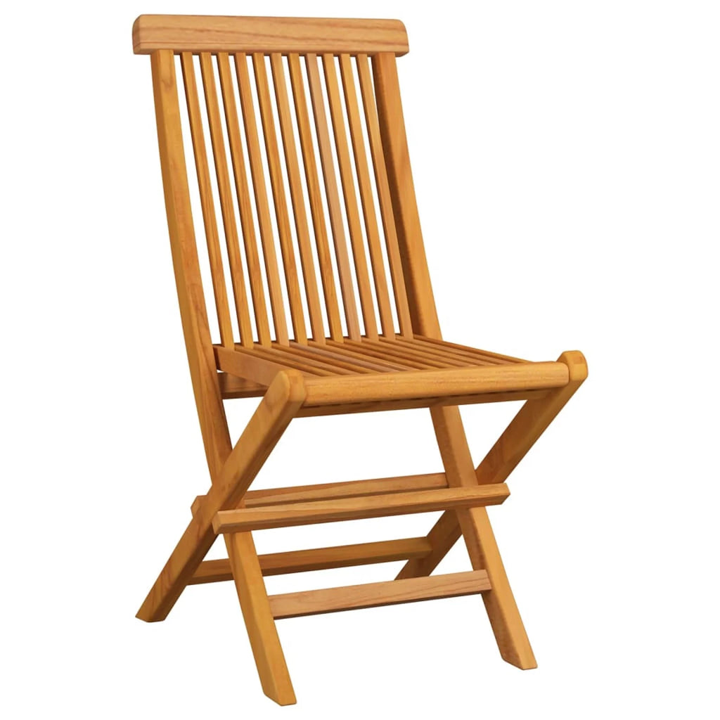 Set of 8 Gray Cushion Teak Wood Foldable Outdoor Dining Chairs K22957