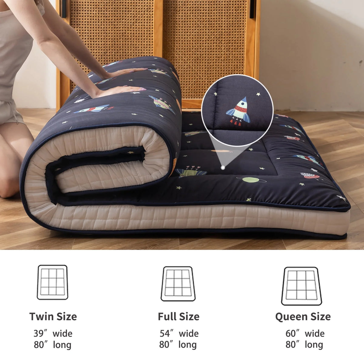 Extra Thick Folding Roll Up Floor Mattress G622