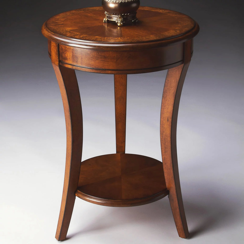 Olive Ash Burl Accent Table F6896