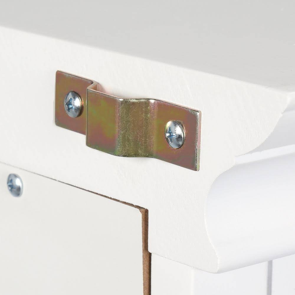 White Bathroom Linen Cabinet Drawer Storage Shelves Z912908