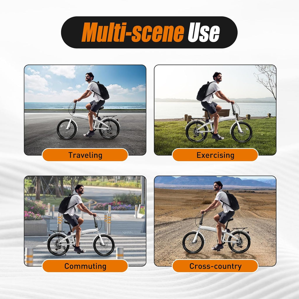 20-inch 7 Speed Folding Bicycle with Disc Brake W552070