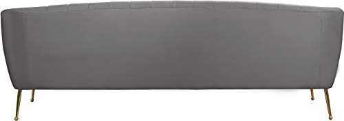 Grey Velvet Upholstered Sofa T7428