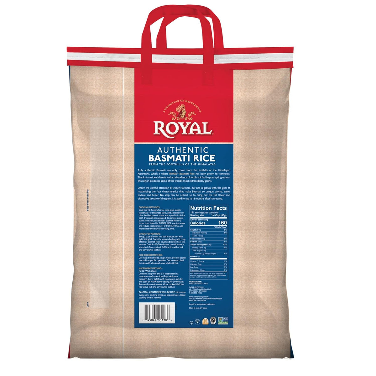 15 lbs Pack of 2 White Basmati Rice H770407