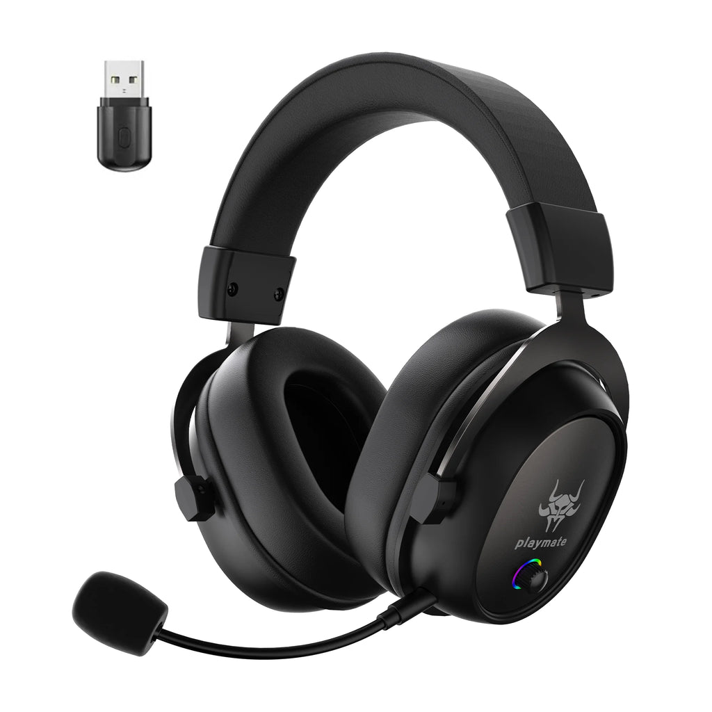 Wireless Gaming Headset with Detachable Noise-Canceling Microphone T875